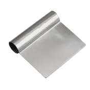 Browne USA 574263 Heavy-Duty Dough Scraper, One-Piece Stainless Steel, 4.5" x 5", 0.8 mm Thickness 1 image