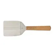 Browne USA 574304 Stainless Steel Turner, 3-1/2" x 2" Blade, 7-1/2" Length, Wood Handle, 1.0 mm Blade 1 image