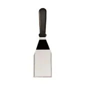 Browne USA 5744315 Stainless Steel Turner, 12" OAL, 4" x 2" Beveled Blade, Black ABS Handle 1 image