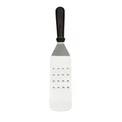 Browne USA 5744319 Stainless Turner, 14-1/2" OAL, 8" x 2" Perforated Blade, Black ABS Plastic Handle 1 image