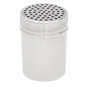 Browne USA 575672 Dredge Shaker, 12 oz, 2-3/4" Dia x 3-7/8" H, Polished Stainless Steel, Metal Lid 1 image