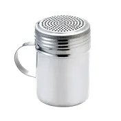Browne USA 575674 Dredge Shaker, 16-Oz, 2-3/4"x5.5" H, Stainless with Handle, 1.9 mm Holes Lid 1 image