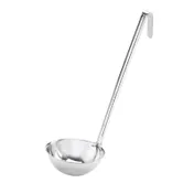 Browne USA 575716 Optima Ladle, 16 oz, 13" Length, Stainless Steel, Mirror, Grooved Handle 1 image