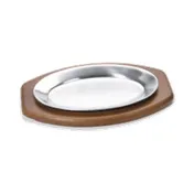 Browne USA 5811563 Oval Steak Platter, 8-3/10" x 12-1/2" 12" Mirror Aluminum, No Handle 2 image