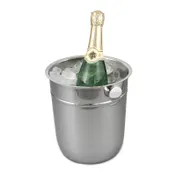 Browne USA 69501 Wine Bucket & Cooler - 8-4/5" Dia x 9-1/2" H Handle, Stainless Steel, Non-Insulated 1 image