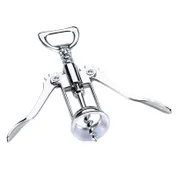 Browne USA 744071 Winged Corkscrew, 6" Flat, Stainless Steel Blade, Silver Handle, Chrome 1 image