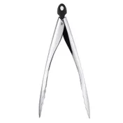 Browne USA 746844 Locking Utility Tongs, 9" Stainless Steel, Twist-And-Turn Lock, Dishwasher Safe 1 image