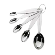 Browne USA 747002 5-Piece Measuring Spoon Set, Nesting 1/8-1 Tbsp Spoons, Stainless Steel - Set 1 image