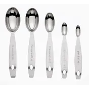 Browne USA 747144 Cuisipro Odd-Size Measuring Spoon Set 5-Pc Steel 1/8 2/3 1-1/2 2 tsp, Dishwasher Safe 1 image