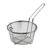 Browne USA 79120 Fryer Basket - Round 11.5" Dia x 5.5" H Medium Mesh Basket, Nickel-Plated Steel 1 image