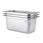 Browne USA 98146 Steam Table Pan - 1/4, 4.6 Qt, 10-3/8" L x 6-3/8" W x 6" D, 25-Gauge Solid, NSF 1 image