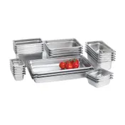 Browne USA 98192 Steam Table Pan - 1/9, 0.8 Qt, 6-7/8" L x 4-1/4" W x 2.5" D, 25-Gauge 304 SS, NSF 1 image