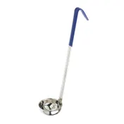 Browne USA 9942BLU Ladle - 2-5 oz, 10-4/5" Length, Stainless Steel Blue, Heat-Resistant, Handle 1 image