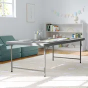 Flash Furniture RB-3060-KID-GY-GG Paige Kids 30x60 Rectangle Folding Table, Granite Gray Plastic 2 image