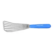 Dexter 19673H Sani-Safe Turner, 6-1/2" x 3" Slotted Stainless Steel with Blue Handle, NSF, Made in USA 1 image