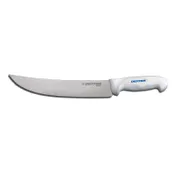 Dexter DEX-24073 Cimeter Steak Knife, 10" White Plastic Handle, DEXSTEEL Steel, Made in USA 1 image