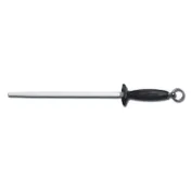 Dexter 7050 Traditional Ceramic Sharpener, 12" Blade, Black Plastic Handle, Hanging Ring Made in USA 1 image