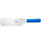 Mercer M18700BL - Stainless Steel Turner, 8" x 3" Blade, 14.75" Length, Blade, Blue Plastic Handle 1 image