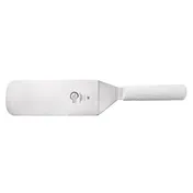 Mercer M18700WH - Stainless Steel Turner, 8" x 3" Blade, 14-3/4" Length, White Handle, Steel Blade 1 image