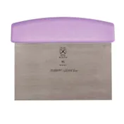 Mercer M18810PU Scraper/Dough Cutter, 6" x 3" Stainless Steel Blade, Purple Plastic Handle, NSF 1 image