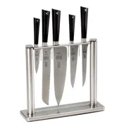 Mercer M19100 ZüM 6-Pc Knife Set, Glass Block, 6"-8" Knives, 3-1/2" Paring, Steel, NSF - 6/Set 1 image
