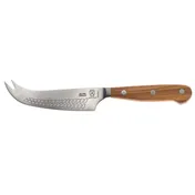 Mercer M23606OL 4 3/4" Cheese Knife, Carbon Steel Blade, Olive Wood Handle With Forked Tip 1 image