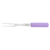 Mercer M23800PU Cooks Fork - 8" Blade, 13.5" Length, High Carbon Steel, Purple PP Handle, NSF 1 image