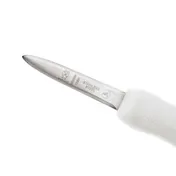 Mercer M33028A Oyster & Clam Knife - Boston Style 3" Blade, Japanese Steel, White Plastic Handle 2 image