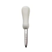 Mercer M33028A Oyster & Clam Knife - Boston Style 3" Blade, Japanese Steel, White Plastic Handle 1 image