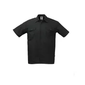 Mercer M60250BK4X Shirt, Black 4XL, Short, 65/35 PC, Mesh/Vent, 7-Btn Front, 2 Pockets w/Pencil 1 image