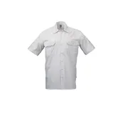 Mercer M60250WHXS - White XSmall Short-Sleeve Cook Shirt, Poly-Cotton, 7 Buttons, 2 Chest Pockets 1 image