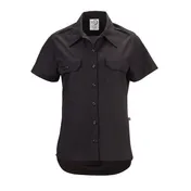 Mercer M60350BK1X Work Shirt XL Short-Sleeve Black Poly-Cotton, Button Front, 2 Chest Pockets 1 image