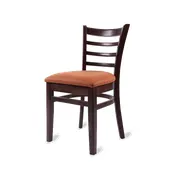 Original Wood Seating W41 GR8 Ladder Back Side Chair, Upholstered Seat, European Beech Wood Frame 1 image