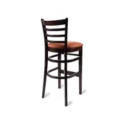 Original Wood Seating W41B GR7 Armless Ladder Back Bar Stool, European Beech Wood Frame, Grade 7 Upholstered Seat 2 image