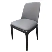 Atlanta Booth & Chair H102 Side Chair, Metal Frame, Grey Vinyl Upholstery 1 image
