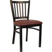 Atlanta Booth & Chair M199 Metal Outdoor Restaurant Chair, Black Frame, Grid Back 1 image