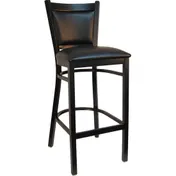 Atlanta Booth & Chair M279BS Metal Outdoor Bar Stool, Semi Gloss Finish, Slatted Back, Armless Design 1 image