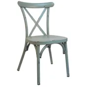 Atlanta Booth & Chair M730 Aluminum Stackable Side Chair with Metal X-Back 1 image