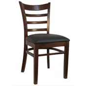 Atlanta Booth & Chair W101 Ladder Back Solid European Beech Wood Chair with ABC Vinyl 1 image