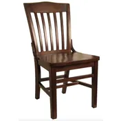 Atlanta Booth & Chair W103 Schoolhouse Solid Wood Chair, European Beech Wood, Wood Seat, Slat Back 1 image