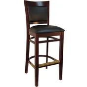 Atlanta Booth & Chair W279BS Beechwood Barstool, Wood Back, Grid Style, Armless, Legs Base 1 image