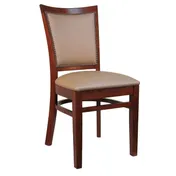 Atlanta Booth & Chair W290FUB Wood Restaurant Chair, Full Upholstered Back, Plain Back Style 1 image