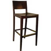Atlanta Booth & Chair W294BS Solid Beechwood Side Barstool with Wood Back and Legs 1 image