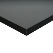 BFM Seating BL3636 36x36 Square Black Melamine Table Top, 2" Thick MDF Core, PVC Self-Edge 2 image
