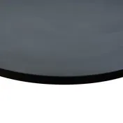 BFM Seating BL48R 48" Round Relic Table Top, 2" Thick MDF Core, Melamine Surface, Black 1 image