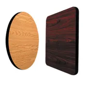 Klinger's Trading WO2424 Square Laminate Table Top, 24x24, Walnut/Oak Finish, T-Mold Edge 1 image