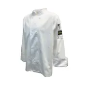 Thunder Group CJ304WHS Chef Regalia Jacket, Tapered Small, Long Sleeve, 65/35 Poly-Cotton, White 1 image