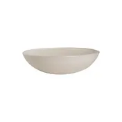 Steelite GS196642 Mid Modern Round Glass Serving Bowl, 8.25" x 2.375", 1.25 qt, Cream Finish, Sold per Case 1 image