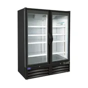 Valpro VP2F-48M 54" 2 Glass Door Freezer Merchandiser in White, 48 cu. ft. 1 image