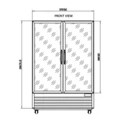 Valpro VP2F-48M 54" 2 Glass Door Freezer Merchandiser in White, 48 cu. ft. 2 image